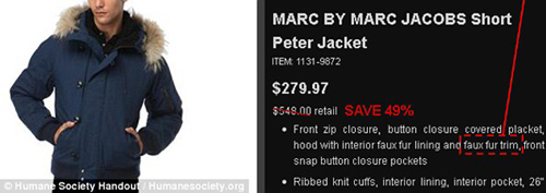 Marc Jacobs bị phát hiện gian dối khi sử dụng chất liệu lông thú 1