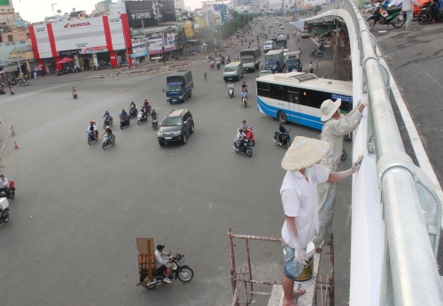 Hình ảnh 2 cầu vượt bằng thép ở Sài Gòn trước ngày thông xe 3