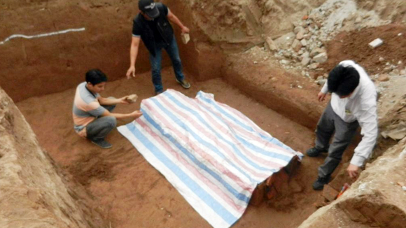 Phát hiện mộ cổ trên đường Bưởi ở Hà Nội 1
