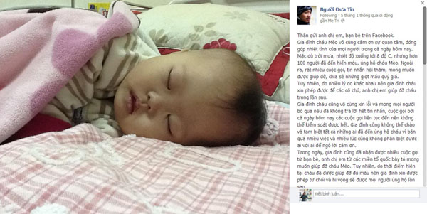 Bé 1 tuổi bị ung thư máu được cứu sống nhờ cộng đồng Facebook Việt 1