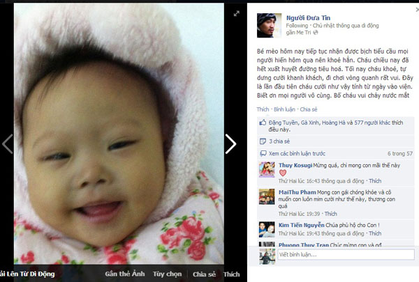 Bé 1 tuổi bị ung thư máu được cứu sống nhờ cộng đồng Facebook Việt 2