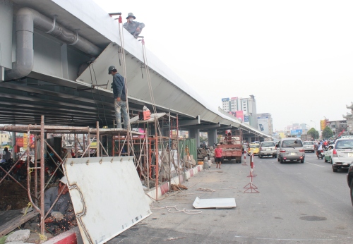Hình ảnh 2 cầu vượt bằng thép ở Sài Gòn trước ngày thông xe 8